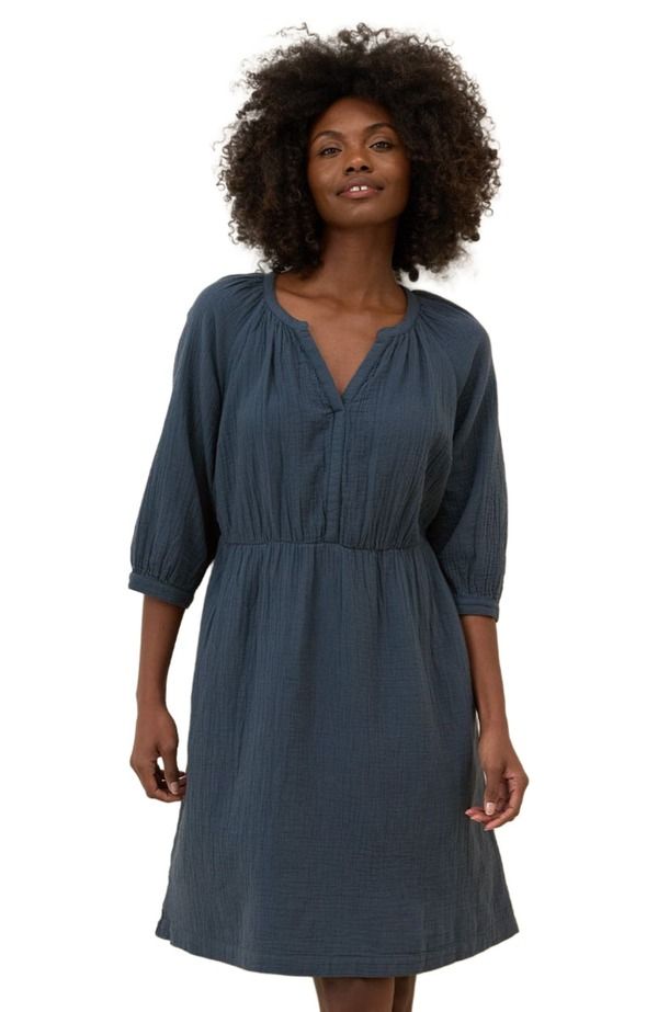 パクト レディース ボトムス カジュアルパンツ コットン Pact Organicotton Coastal Double Gauze Peasant Dress French Navy ネイビー