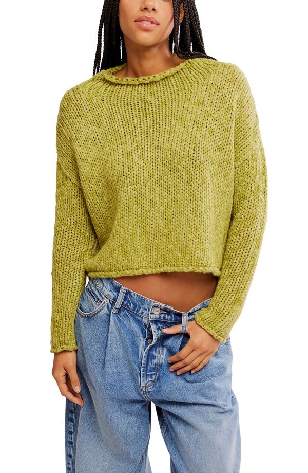 フリーピープル レディース アウター パーカー・スウェット セーター Free People Opal Roll Neck Crop Sweater Fresh Sprouts 22,484円