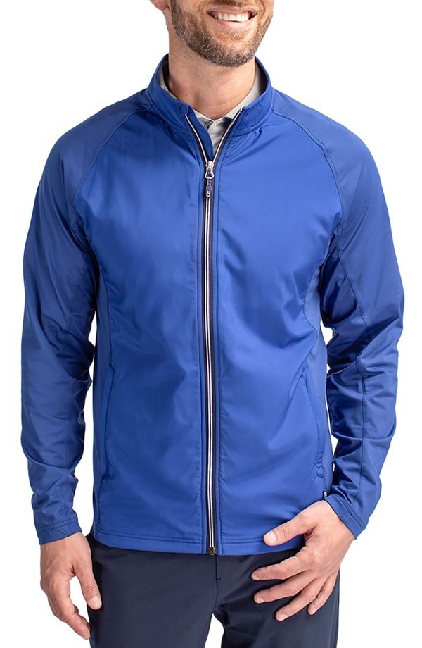 L 定価2.5万 CUTTER&BUCK 圧着加工 中綿ジャケット ブルゾン 紺 カッターアンドバック メンズ アウター ジャケット・ブルゾン ニット