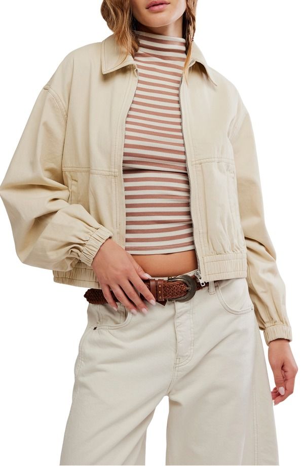 フリーピープル レディース アウター ジャケット・ブルゾン コットン Free People Birdie Cotton Bomber Jacket Puff Pastry