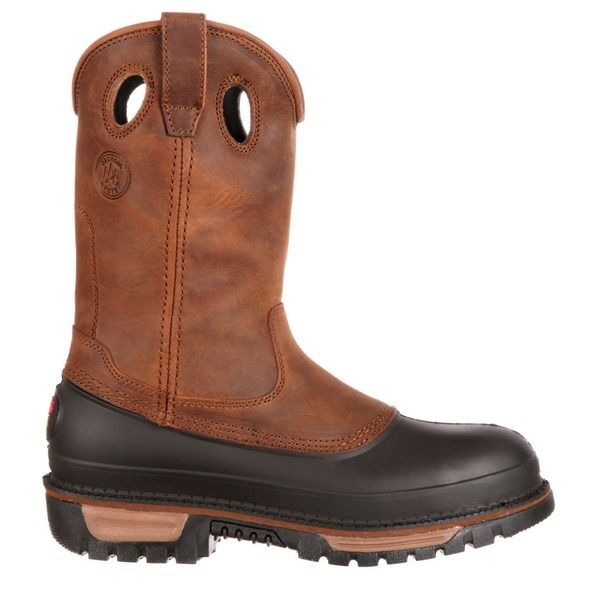 ジョージブーツ メンズ シューズ ブーツ・レインブーツ Tシャツ Georgia Boot Steel Toe Wellington Brown ブラウン