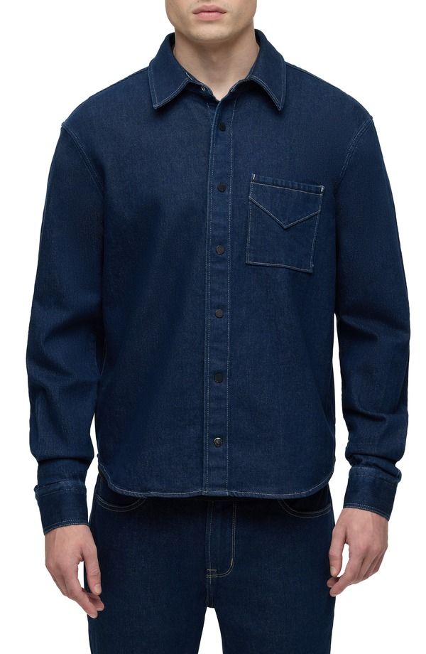 ハドソンジーンズ メンズ トップス シャツ デニム Hudson Jeans Denim SnapUp Shirt Eclipse デニム