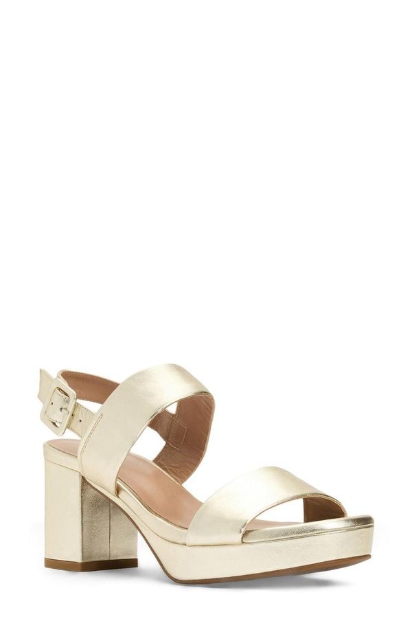 アクアタリア レディース シューズ ヒール プラットフォーム サンダル Aquatalia Melly Weatherproof Platform Sandal Champagne Metallic