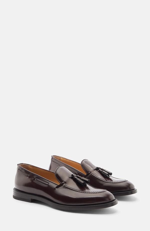 スカロッソ メンズ シューズ ローファー SCAROSSO William Loafers Burgundy Polished Calf バーガンディ