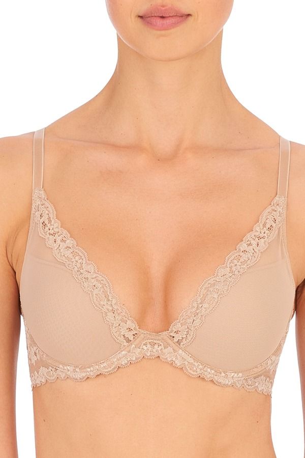 ナトリ レディース トップス Tシャツ Natori Luxe Plunge TShirt Bra Cafe