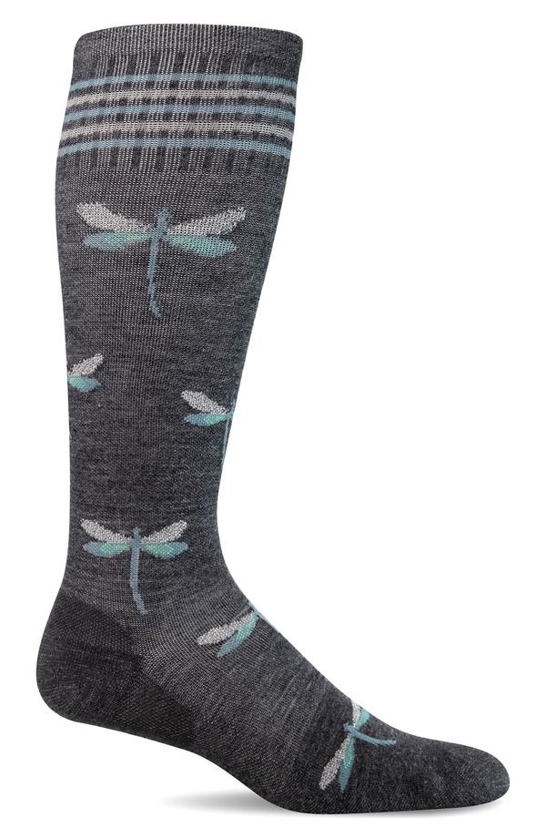ソックウェル レディース アンダーウェア 靴下 SOCKWELL Dragonfly Compression Socks Charcoal W Sparkle チャコール
