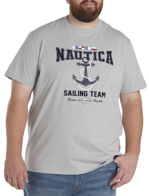 ナウティカ メンズ トップス Tシャツ トール グラフィック Nautica Big Tall Anchor Graphic Tee Grey グレー