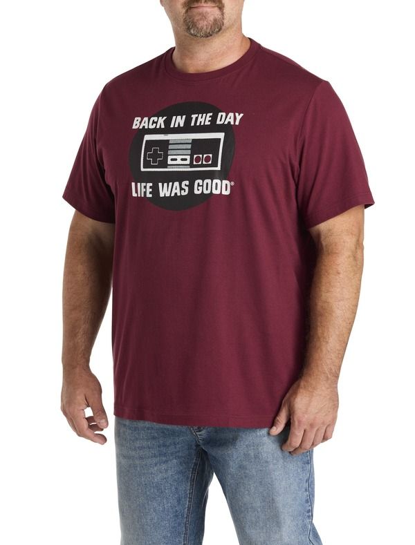 ライフイズグッド メンズ トップス Tシャツ トール グラフィック LIFE IS GOOD Big Tall Back In The Day Graphic Tee Maroon マルーン