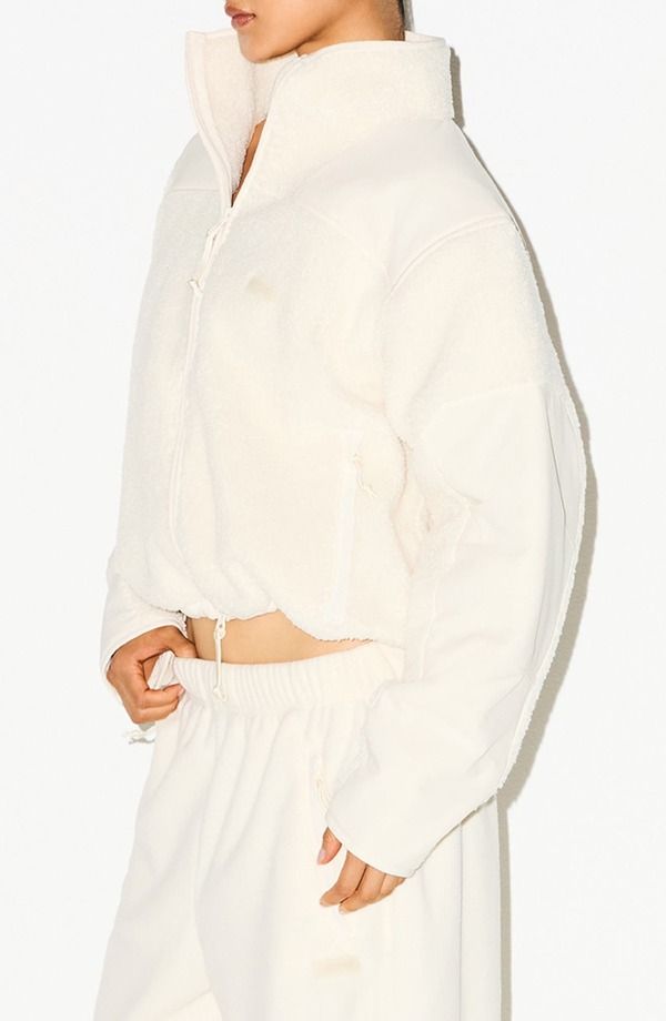 スキムズ レディース アウター ジャケット・ブルゾン SKIMS Faux Shearling Zip Jacket Ecru エクリュ