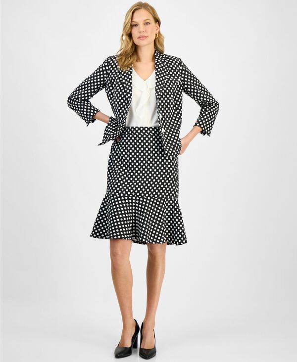【送料無料】 カスパール レディース ジャケット・ブルゾン ブレザー アウター Womens Polka Dot Jacquard Blazer Regular Petite BlackLily Wh 【送料無料】 カスパール レディース ジャケット・ブルゾン ブレザー アウター Womens Polka Dot Jacquard Blazer Regular Petite BlackLily Wh