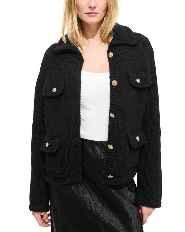 アレックスミル レディース アウター ジャケット・ブルゾン ウール セーター Alex Mill Edinburgh Merino Wool Sweater Jacket Black ブラック