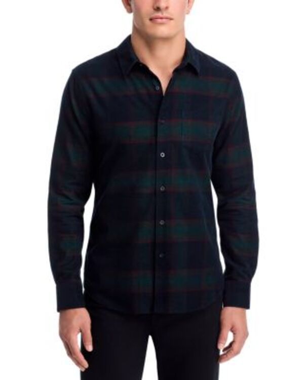 ヴィンス メンズ トップス シャツ Vince Holme Plaid French Placket Shirt Coastal Combo チェック