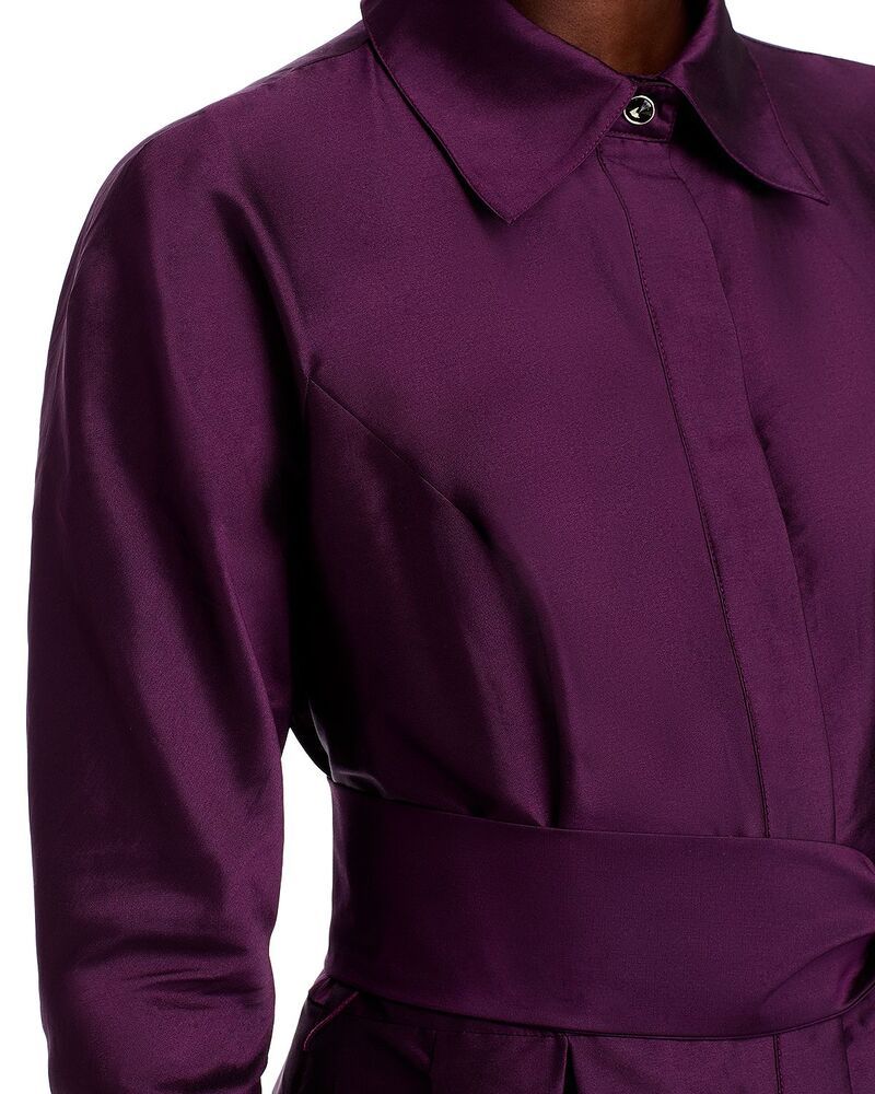 テリジョンバイリッキーフリーマン レディース トップス ワンピース シャツ Teri Jon by Rickie Freeman Shirt Dress Gown Plum プラム