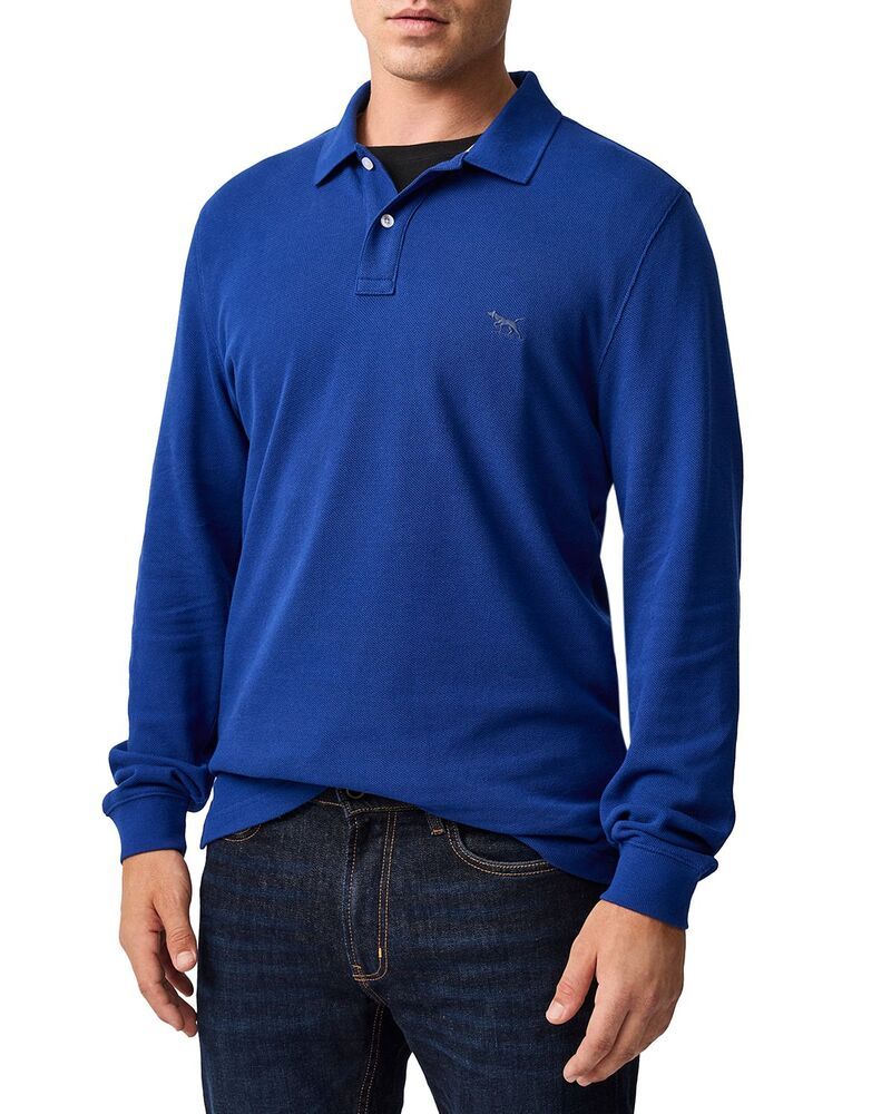 ロッドアンドグン メンズ トップス ポロシャツ Rodd Gunn Long Sleeve Sports Fit Gunn Polo Dark Cobal