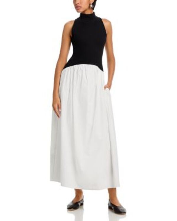 フレンチコネクション レディース トップス ワンピース マキシ FRENCH CONNECTION Ponte Mixed Media Maxi Dress BlackSummer White ホワイ