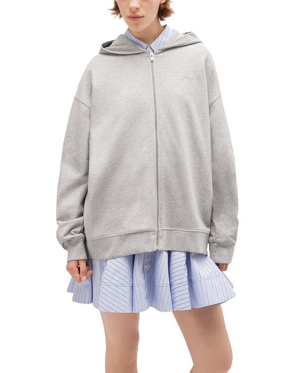ガニー レディース アウター パーカー・スウェット GANNI Teddy Zip Hoodie Paloma Melange