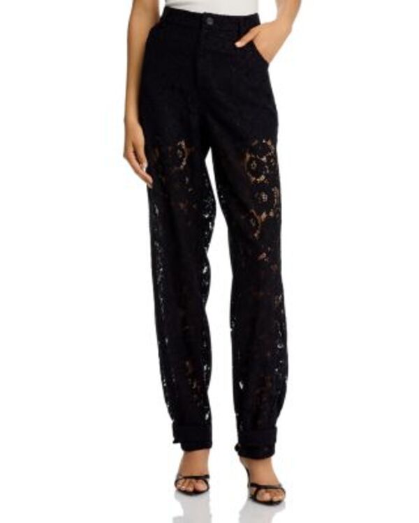 スティーブ マデン レディース ボトムス カジュアルパンツ フラワー柄 レース フラワー STEVE MADDEN Tre Floralace Pants Black ブラック