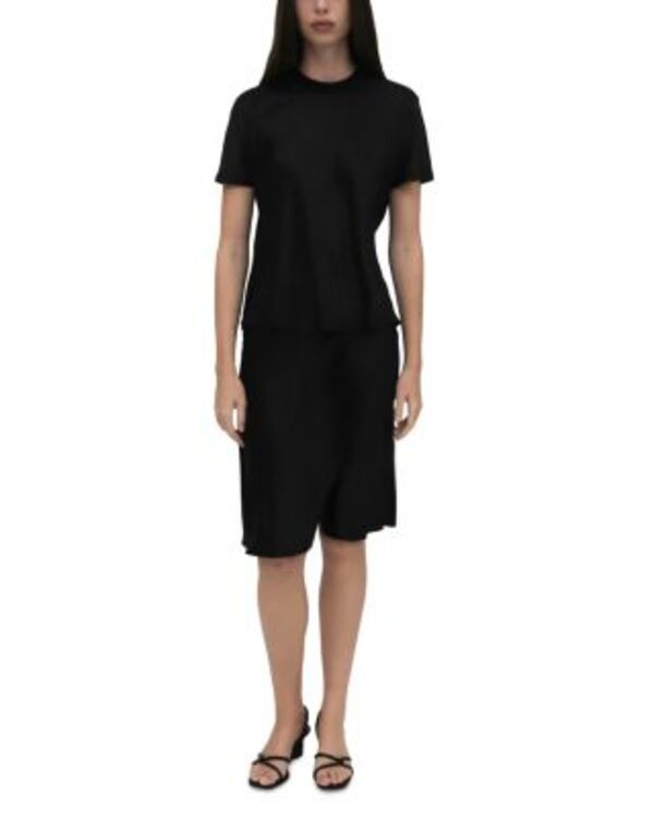 ロゼッタ・ゲッティ レディース トップス Tシャツ Rosetta Getty Bias Combo Tee Black ブラック