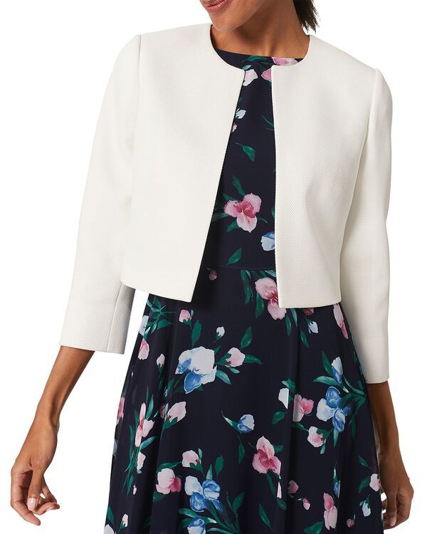 ホッブスロンドン レディース アウター ジャケット・ブルゾン HOBBS LONDON Elize Open Front Jacket Ivory アイボリー