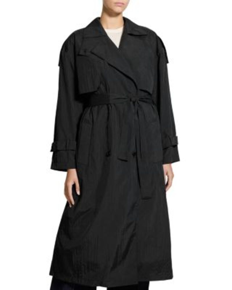※本日限定※theory セオリー 日本製 黒 コート サイズ40 L セオリー レディース アウター コート Theory Airy Trench Coat Black