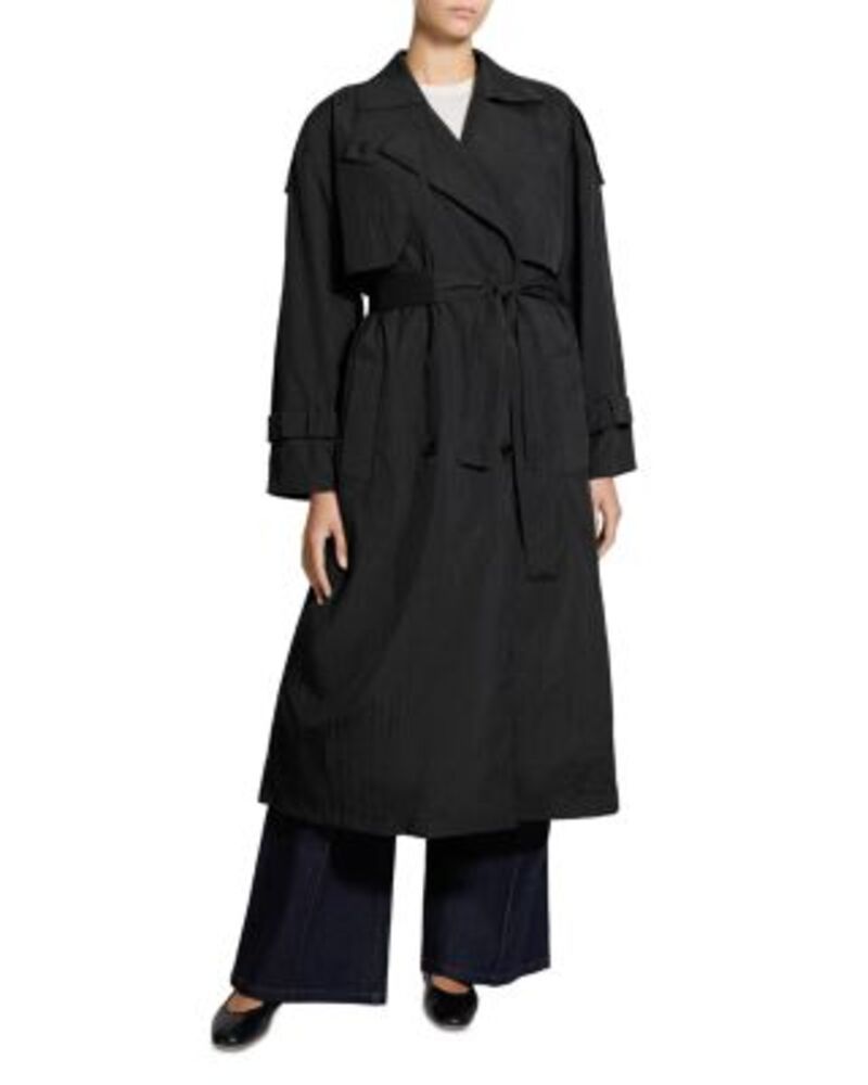セオリー レディース アウター コート Theory Airy Trench Coat Black