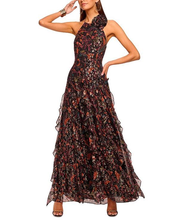 レイミー ブルック レディース トップス ワンピース プリント Ramy Brook Ramy Printed Idella Gown Black Multi ブラック