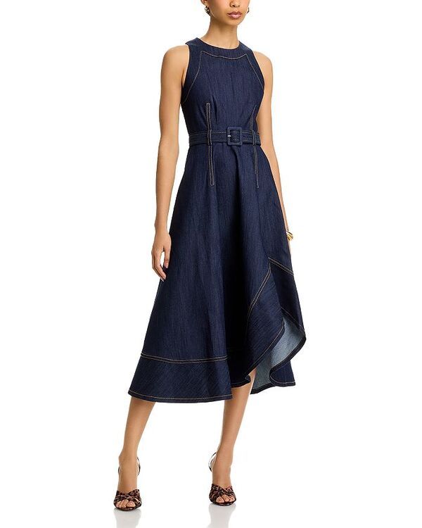 サンク ア セプト レディース トップス ワンピース ミディワンピース ミディ デニム Cinq a Sept Zelda Denim Midi Dress Indigo インディゴ