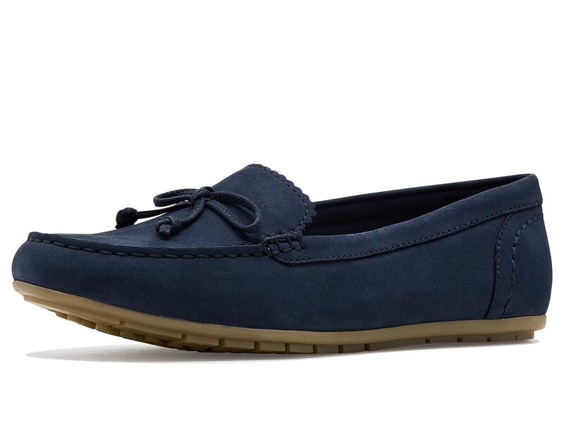 クラークス レディース シューズ スリッポン・ローファー Clarks Elliotte Sail Navy Nubuck ネイビー