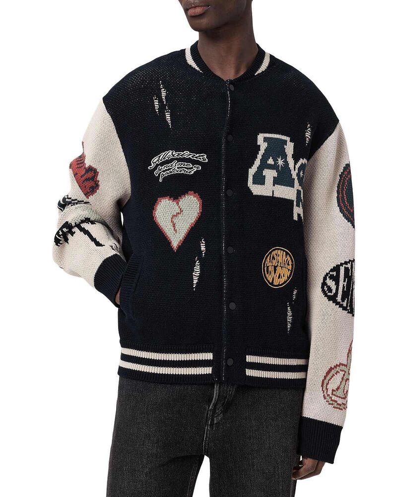 allsaints レイヤード　ハイネックカーディガン カーディガン | オールセインツ 公式オンラインストア メンズ MODE