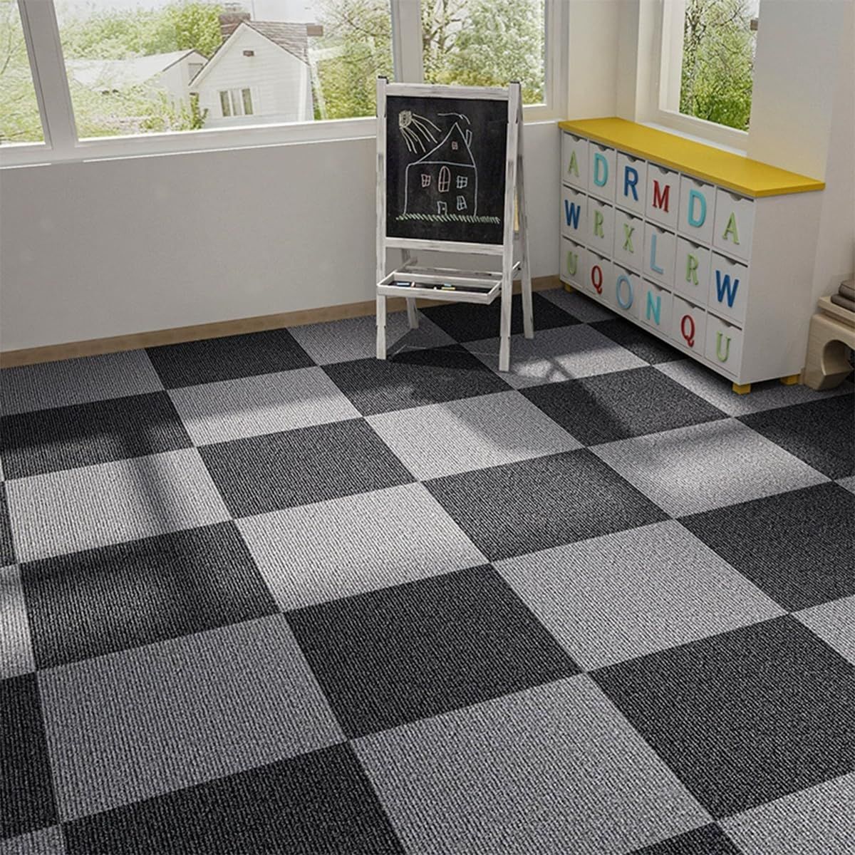 タイルカーペット タイルマット ジョイントマット 厚手4mm 30 x 30cm 60枚入 玄関マット 床暖房対応防音 洗えるカーペット 吸着ずれない カット可能 設置簡単 子様・お年寄り・床保護 玄関・リビング・ペット猫犬滑り止め対策 家庭 4a47733d