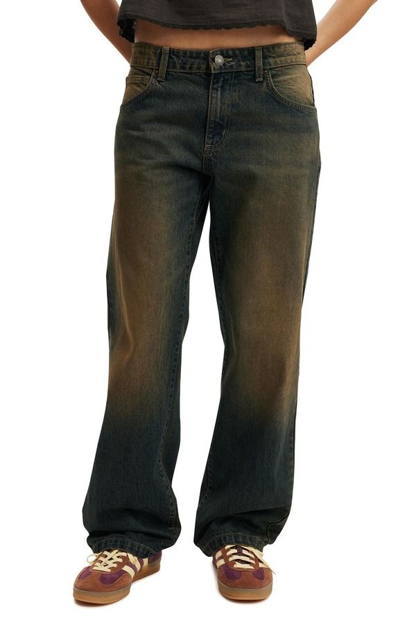 コットンオン レディース ボトムス デニムパンツ ローライズ Cotton Womens Low Rise Straight Jean Honey Blue ブルー