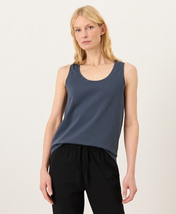 パクト レディース トップス シャツ コットン Pact Luxessential Scoop Neck Tank Made With Organicotton Steel Blue ブルー