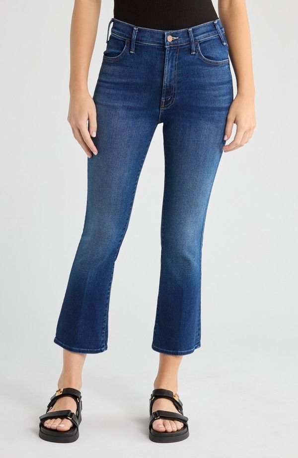 マザー レディース ボトムス デニムパンツ ブーツカット アンクル ブーツ ジーンズ MOTHER Lil Hustler Frayed Ankle Bootcut Jeans Taking Chan