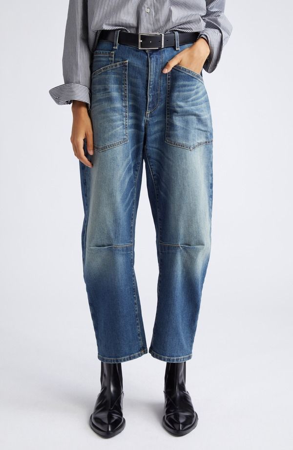 ニリロータン レディース ボトムス カジュアルパンツ ジーンズ Nili Lotan Shon Barrel Jeans Classic Wash