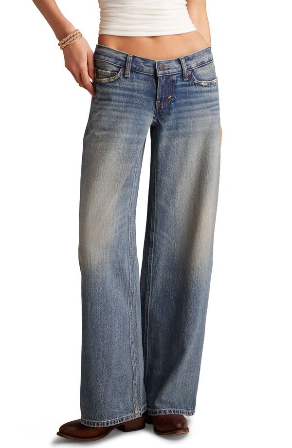 ラッキーブランド レディース ボトムス デニムパンツ ワイドレッグ ローライズ ジーンズ Lucky Brand Ultra Low Rise Baggy Wide Leg Jeans Get Low