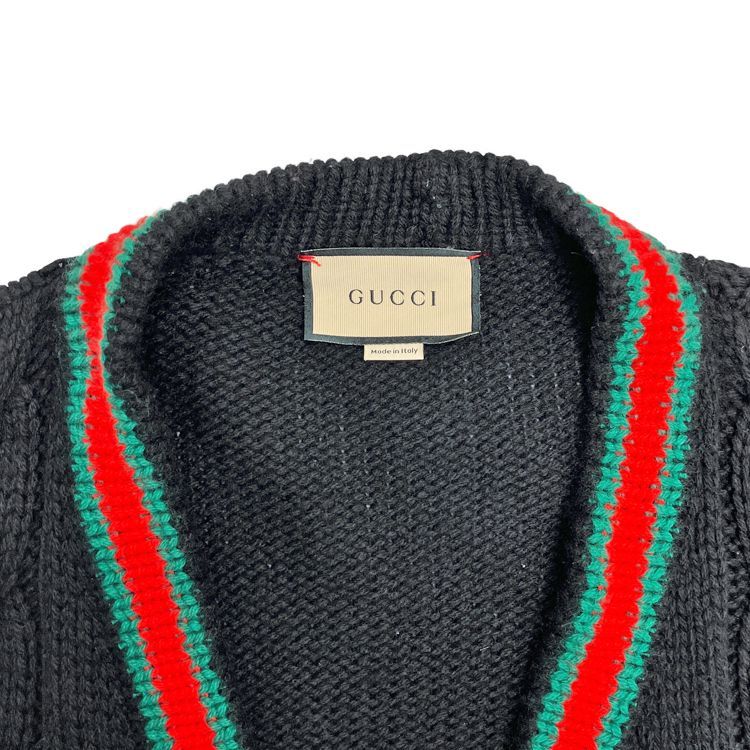 GUCCI グッチ 21AW オーバーサイズ ケーブルニット セーター 497037