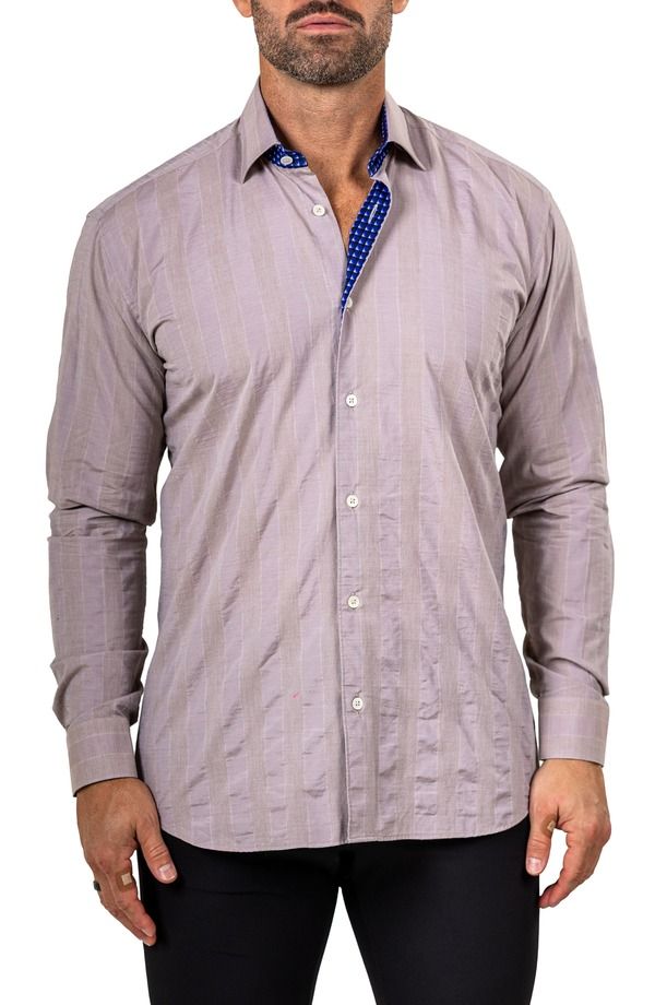 マセオ メンズ トップス シャツ Maceoo Fibonacci Marthy Contemporary Fit ButtonUp Shirt Brown ブラウン