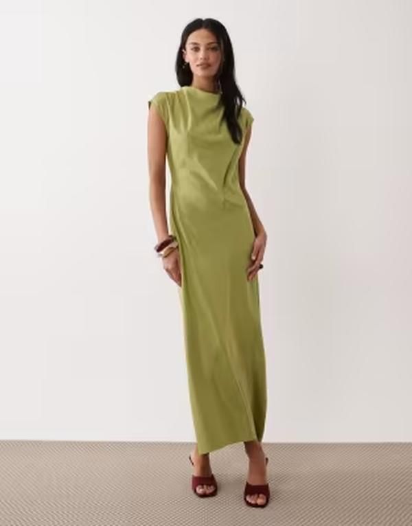 ノーバディーズ チャイルド レディース トップス ワンピース サテン キャップ Nobodys Child Eden cap sleeve cowl neck satin midaxi dress i