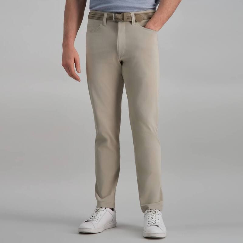 ハガー レディース ボトムス カジュアルパンツ ニット Mens Haggar Sport Stretch Knit 5Pocket Straight Fit Pantsand サンド