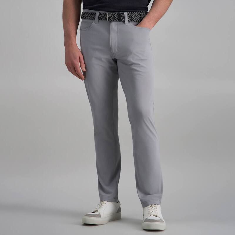 ハガー レディース ボトムス カジュアルパンツ ニット Mens Haggar Sport Stretch Knit 5Pocket Straight Fit Pants Light Grey グレー