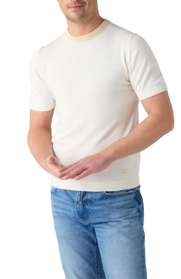 ロバート タルボット メンズ アウター パーカー・スウェット クルーネック セーター コットン Robertalbott Gibson Cotton Cashmere Short Sleeve Cre