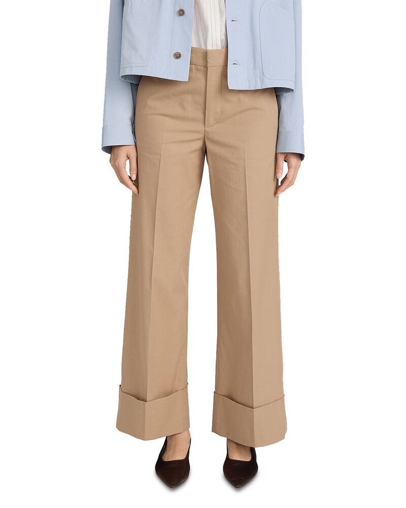 フレーム レディース ボトムス カジュアルパンツ FRAME The Cuffed Slim Palazzo Pants Khaki カーキ