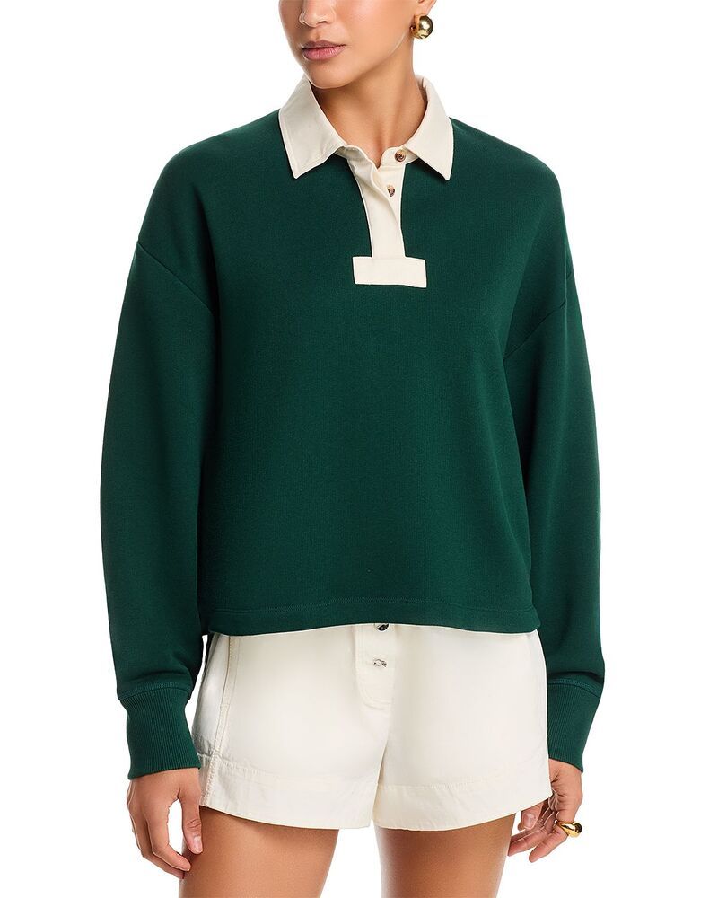 ラグアンドボーン レディース トップス ポロシャツ ヴィンテージ パイル rag bone Vintage Terry Mixed Media Polo Shirt Forest フォレスト