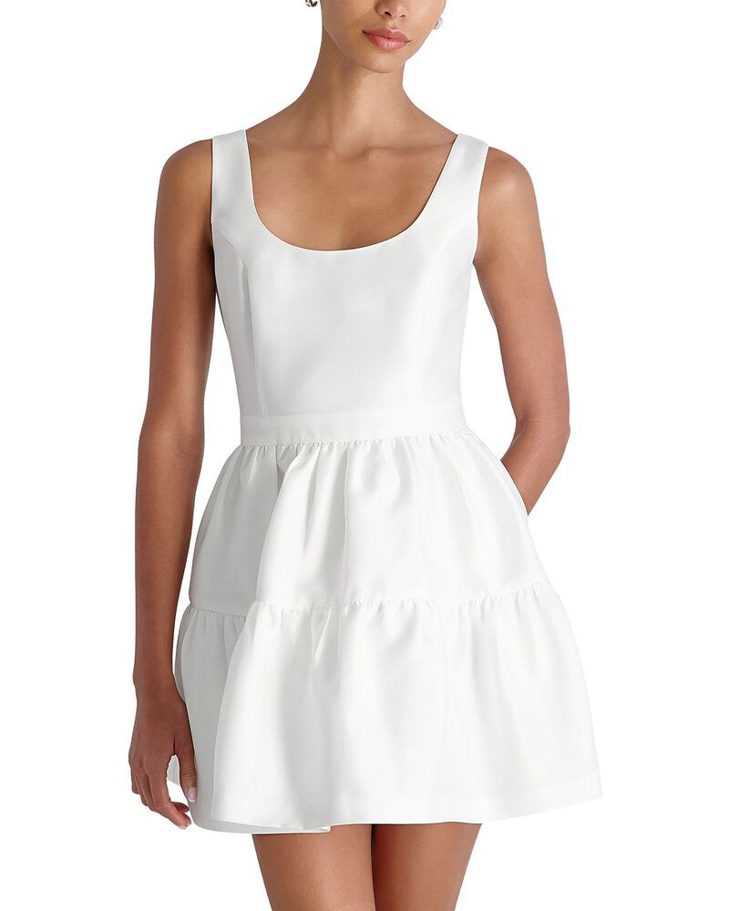 フレンチコネクション レディース トップス ワンピース ティアード ミニ FRENCH CONNECTION Structured Taffeta Tiered Flare Mini Dressumm