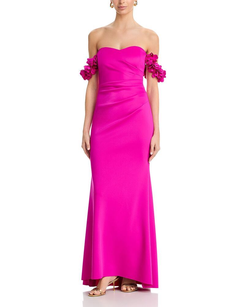 エリザジェイ レディース トップス ワンピーストラップレス Eliza J Strapless Mermaid Gown Fuchsia フューシャ