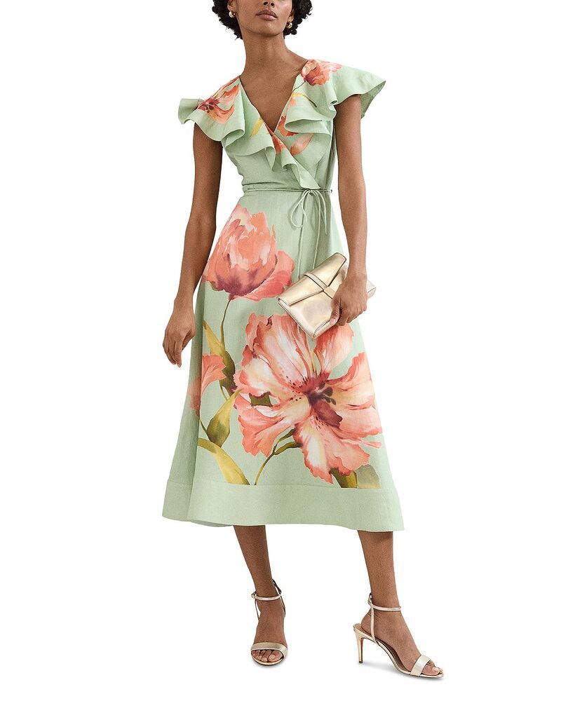 フェイズ・エイト レディース トップス ワンピース フラワー柄 フラワー Phaseight Matilda Floral Dress Green グリーン