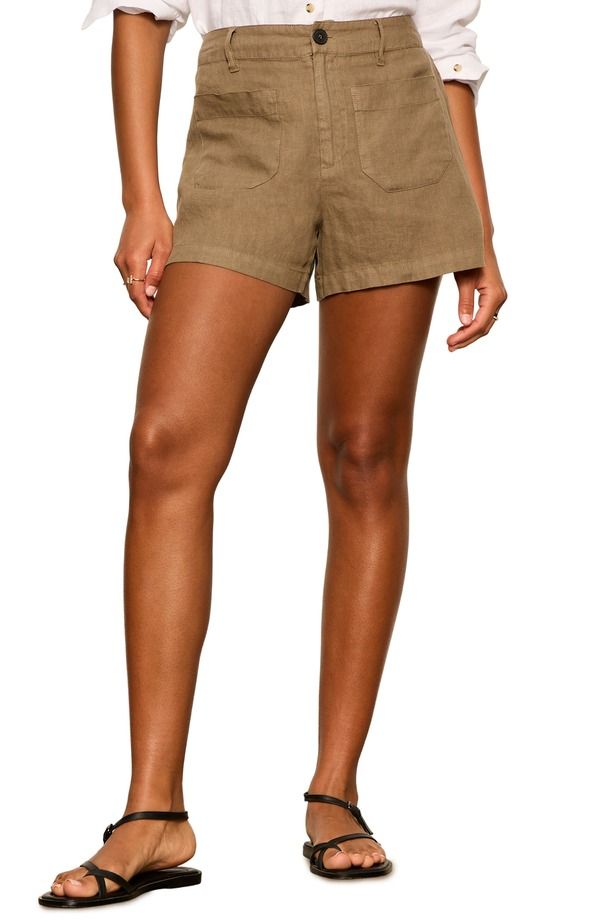 サンクチュアリー レディース ボトムス ハーフパンツ・ショーツ ショートパンツ リネン Sanctuary The Marine Linen Shorts Timber Brown ブラウン