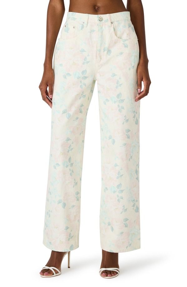 スティーブ マデン レディース ボトムス デニムパンツ フラワー柄 ジーンズ フラワー Steve Madden Sydnee Floral Jeans Peach Beige ピーチ