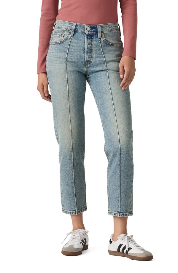 リーバイス レディース ボトムス カジュアルパンツ ストレート ハイウエスト ジーンズ Levis 501 High Waist Crop Straight Leg Jeans What Now
