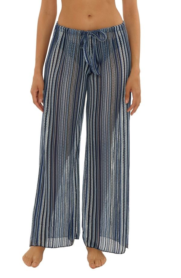 ベッカ レディース ボトムス カジュアルパンツ サイドスリット Becca Seaside Slit CoverUpants Lapis Multi マルチカラー